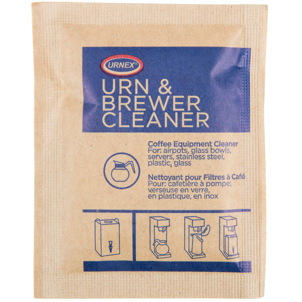 Urnex Coffee/Tea Urn and Brewer Cleaning Powder Packet (1.0 ounce packet) - 100/case
